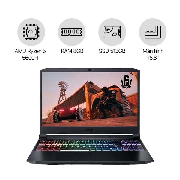 Laptop Gaming Acer Nitro 5 AN515-45-R3SM NH.QBMSV.