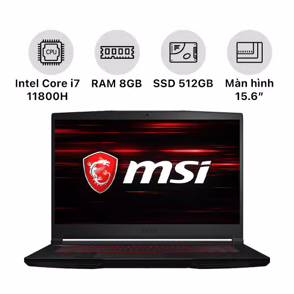 Laptop MSI GF63 Thin 11SC 662VN (Intel Core i7-118 - ảnh 1