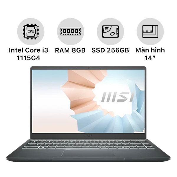 Laptop MSI Modern 14 B11MOU 1028VN (i3-1115G4 / 8G