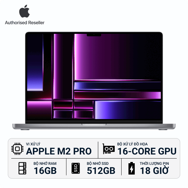 MacBook Pro M2 Pro 14 inch 16GB/512GB Chính Hãng