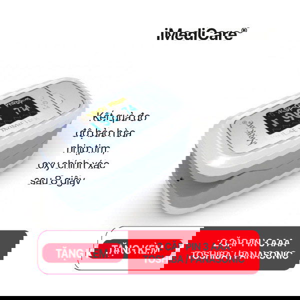 Máy đo nồng độ Oxy SPO2 IMEDICARE IOM-A6-Màu xám