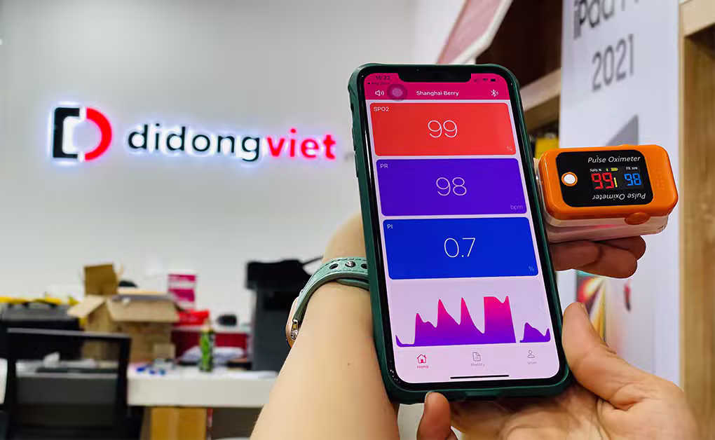 Máy đo nồng độ Oxy SPO2 BERRY BM1000C-Màu trắng - ảnh 2
