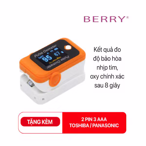 Máy đo nồng độ Oxy SPO2 BERRY BM1000C-Màu trắng - ảnh 3