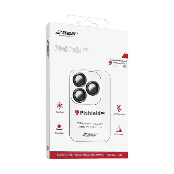 Miếng dán cường lực Camera iPhone 13/13 Mini Zeelot Pishield-Màu đen