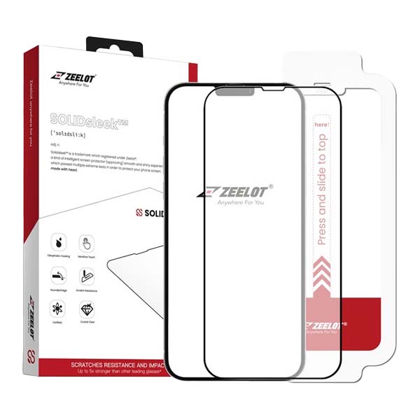 KCL IPHONE 13 / 13 PRO SOLIDSLEEK DÁN TRONG CÓ VIỀN ĐEN ZEELOT