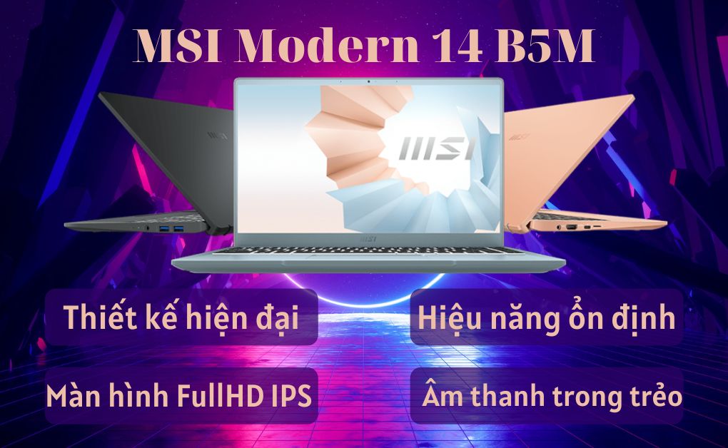 Laptop MSI Modern 14 B5M 204VN (Ryzen 5-5500U / 8G