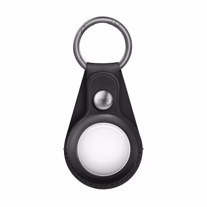 Ốp AirTag UNIQ Domus Leatherette -Màu đen - ảnh 1