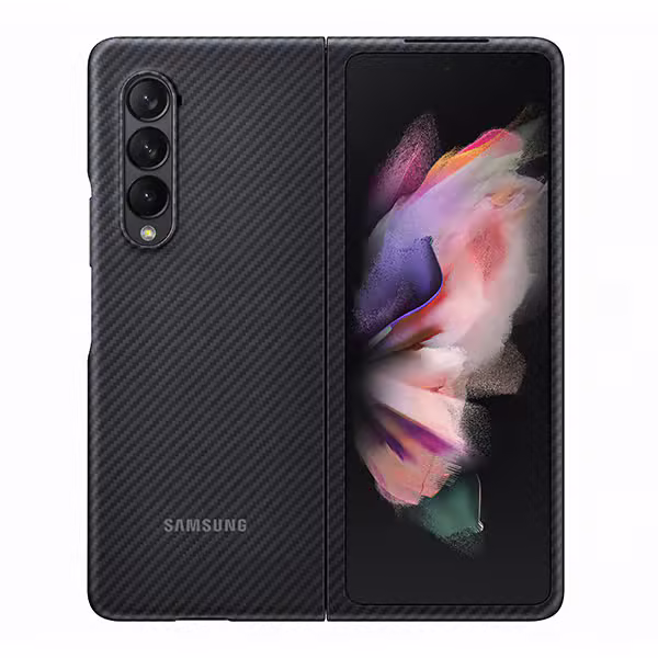 Ốp lưng Samsung Galaxy Z Fold3 Leather-Màu đen - ảnh 1