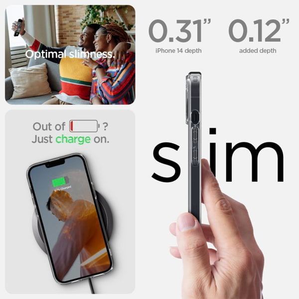ỐP LƯNG IPHONE 14 6.1” SPIGEN CRYSTAL HYBRID MAGFIT WHITE