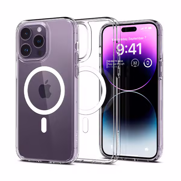 Ốp lưng iPhone 14 Pro Spigen Crystal Hybrid Magfit-Trong suốt - ảnh 2