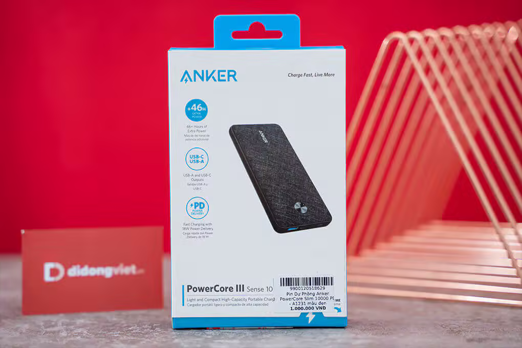 Pin sạc dự phòng Anker PowerCore Slim 10000 PD A1231 (Likenew) - ảnh 5