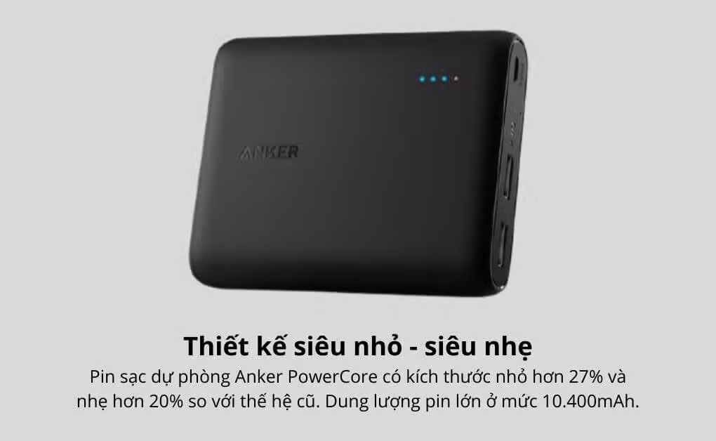 Pin sạc dự phòng Anker PowerCore 10400mAh - A1214 - ảnh 2