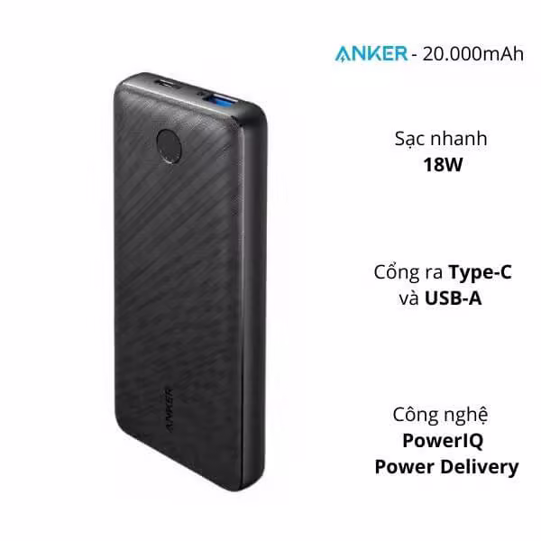 Pin sạc dự phòng Anker PowerCore Essential 20000mAh - ảnh 1