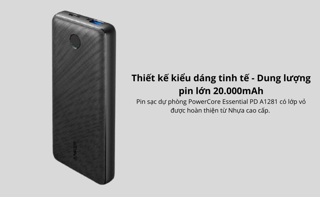 Pin sạc dự phòng Anker PowerCore Essential 20000mAh