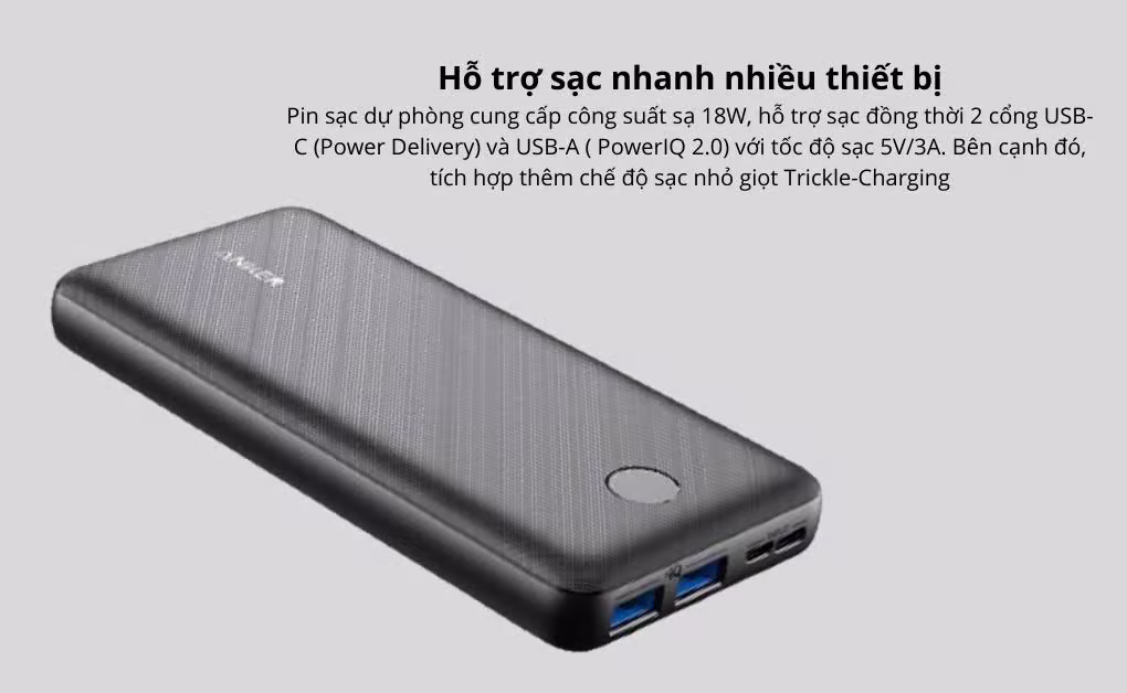 Pin sạc dự phòng Anker PowerCore Essential 20000mAh - ảnh 3