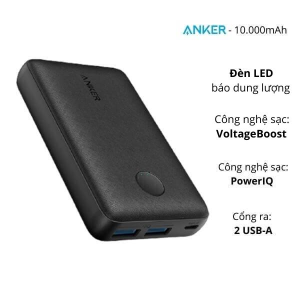 Pin sạc dự phòng Anker PowerCore Select 10.000mAh A1223 (Likenew)