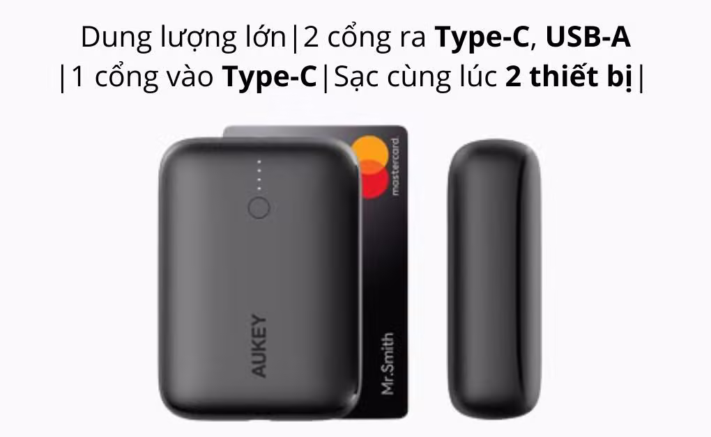 Pin sạc dự phòng Aukey 10.000mAh PB-N83S - ảnh 2