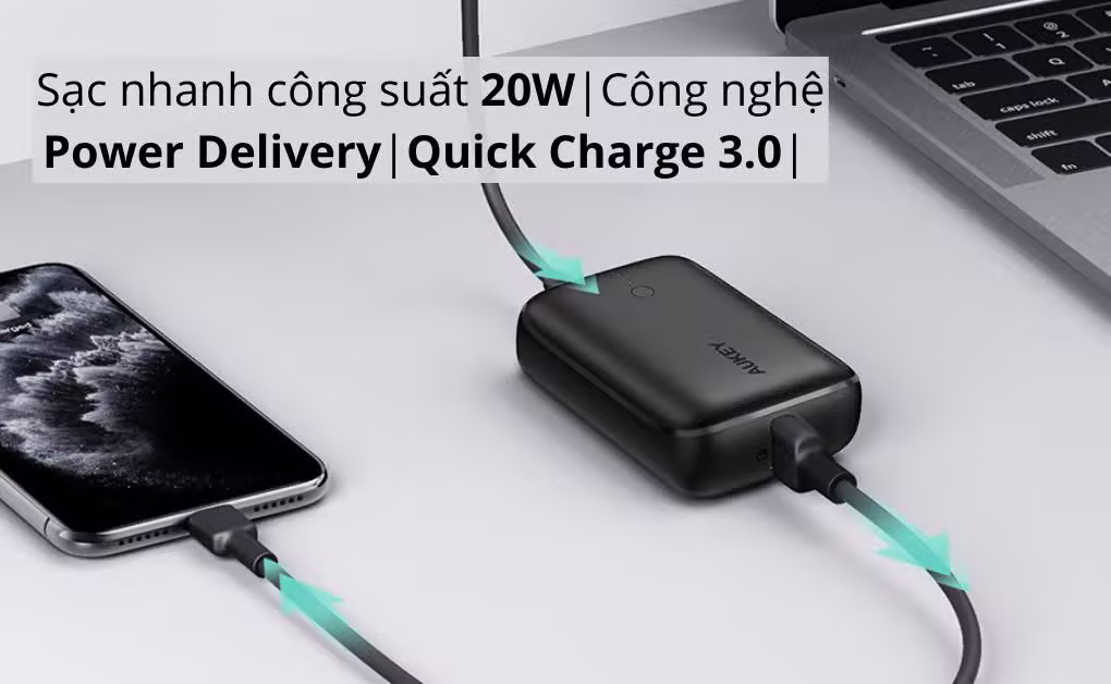 Pin sạc dự phòng Aukey 10.000mAh PB-N83S - ảnh 3
