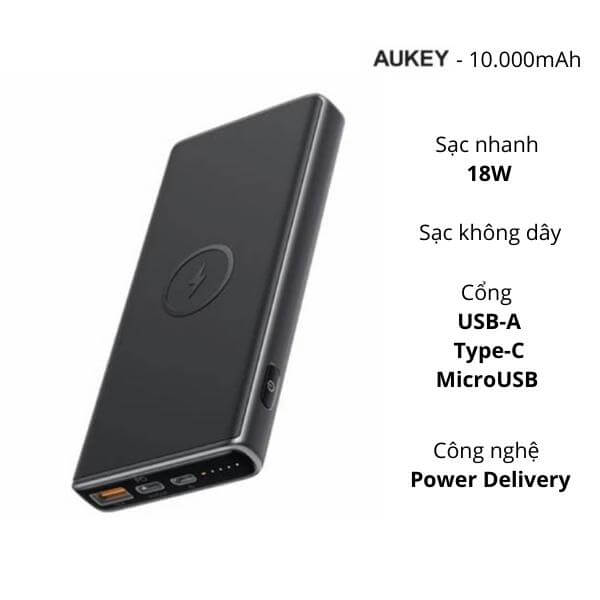 Pin sạc dự phòng Aukey PB-Y32 10.000mAh - ảnh 1