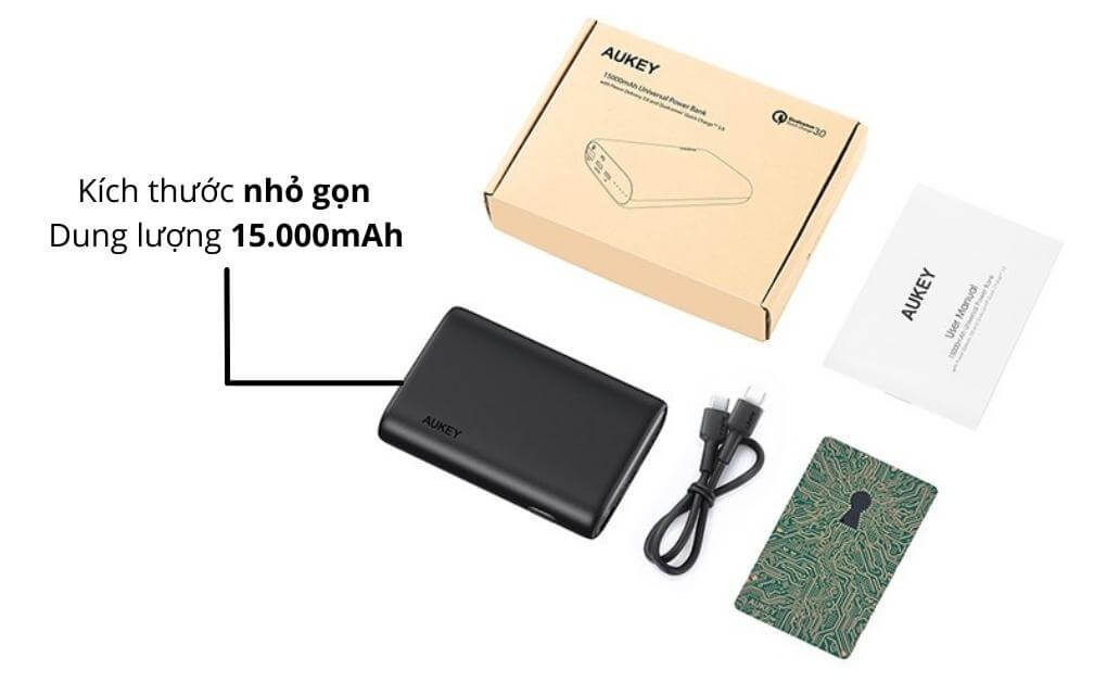 Pin sạc dự phòng Aukey PB-Y39 15000 mAh - ảnh 2