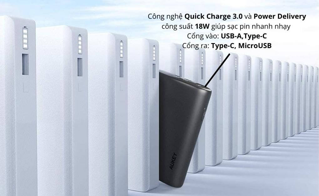 Pin sạc dự phòng Aukey PB-Y39 15000 mAh - ảnh 3