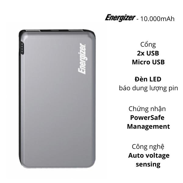 Pin sạc dự phòng Energizer 10.000 mAh - UE10046GY