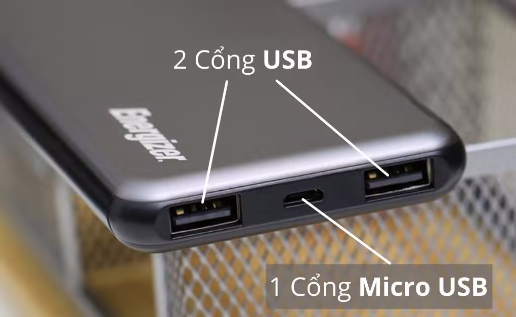 Pin sạc dự phòng Energizer 10.000 mAh - UE10046GY - ảnh 3