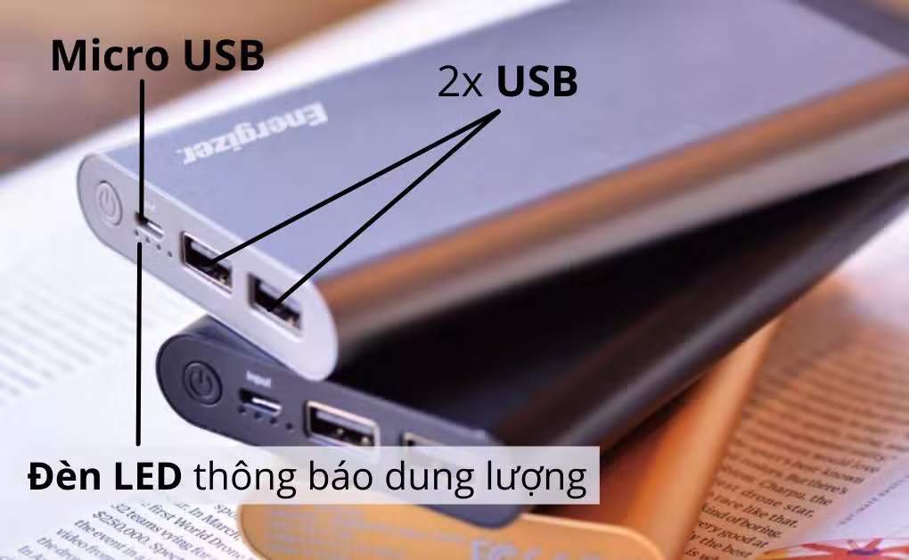 Pin sạc dự phòng Energizer 10.000mAh - UE10012 - ảnh 2
