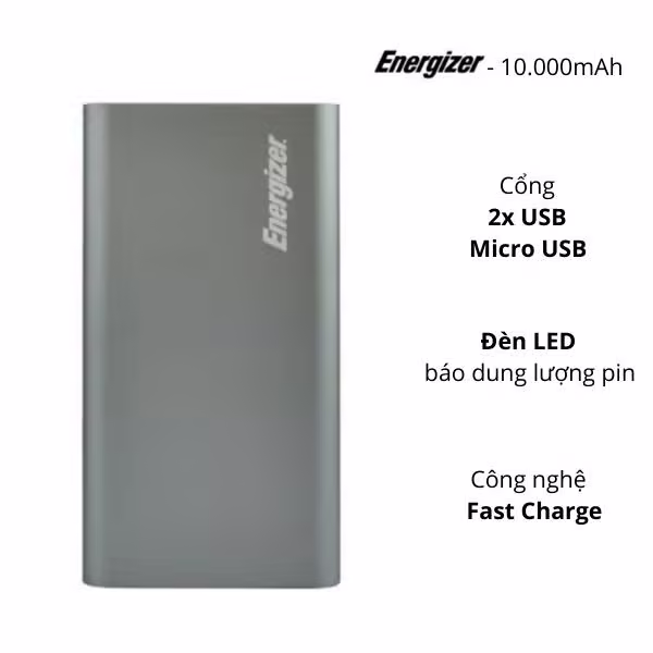 Pin sạc dự phòng Energizer 10.000mAh - UE10012 - ảnh 1