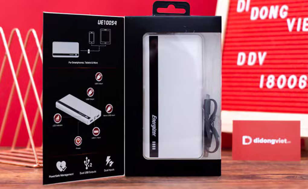 Pin sạc dự phòng Energizer 10,000mAh /3.7V Li-Polyme - UE10054 - ảnh 4