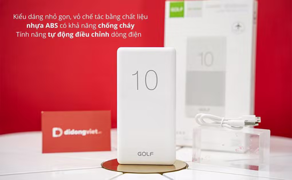 Pin sạc dự phòng Golf 10.000mAh G80 - ảnh 3