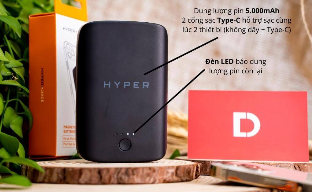Sạc dự phòng HyperJuice Magnetic wireless 5000mah - ảnh 3