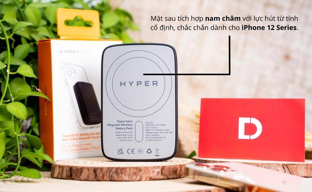 Sạc dự phòng HyperJuice Magnetic wireless 5000mah - ảnh 4