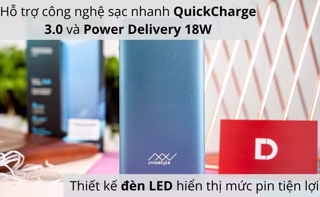 Pin sạc dự phòng Innostyle Powergo Pro 10.000mAh Q - ảnh 3