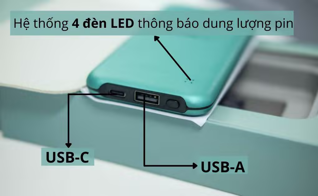 Pin sạc dự phòng Mipow Cube 10000mAh PD 18W - ảnh 2