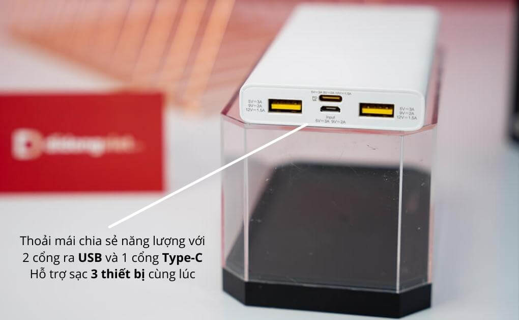 Pin sạc dự phòng Pisen Quick 10500mAh LED TS-D290