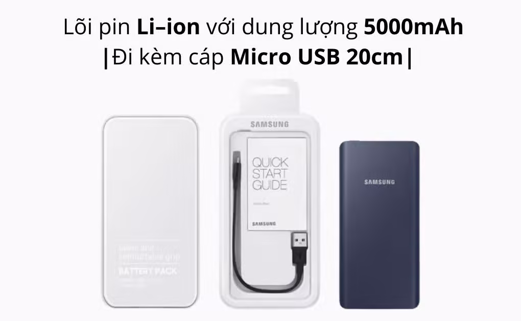 Pin sạc dự phòng Samsung 5000mAh Chính Hãng - ảnh 3