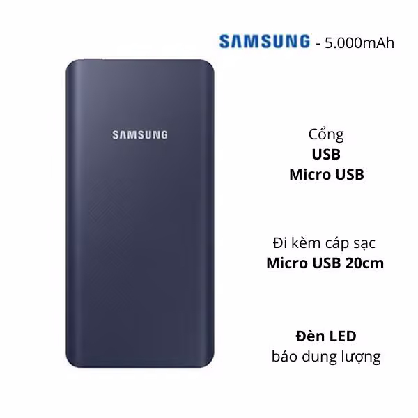 Pin sạc dự phòng Samsung 5000mAh Chính Hãng - ảnh 1