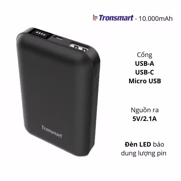 Pin sạc dự phòng Tronsmart PB10 Mini 10000mAh - ảnh 1