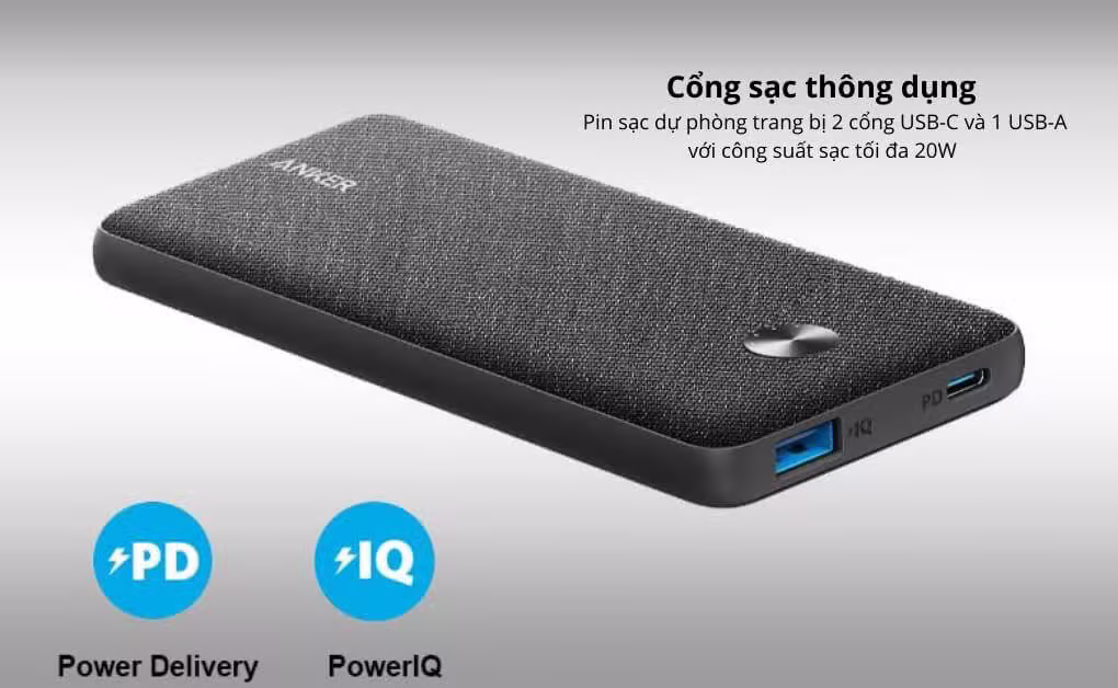Pin sạc dự phòng Anker PowerCore Slim 10000 PD - A1244 - ảnh 3