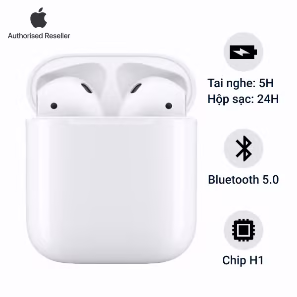 Tai nghe Apple AirPods 2 Chính Hãng (VN/A) - Lightning Charging Case - ảnh 1