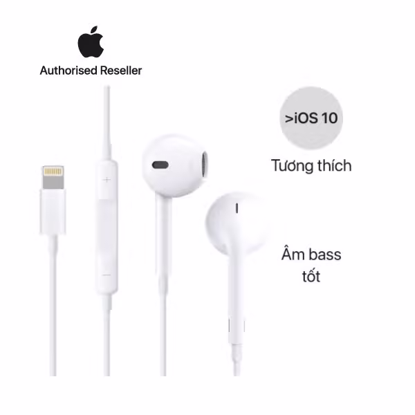 Tai nghe Apple Earpods (cổng Lightning) Chính Hãng (No box)-Màu trắng - ảnh 3