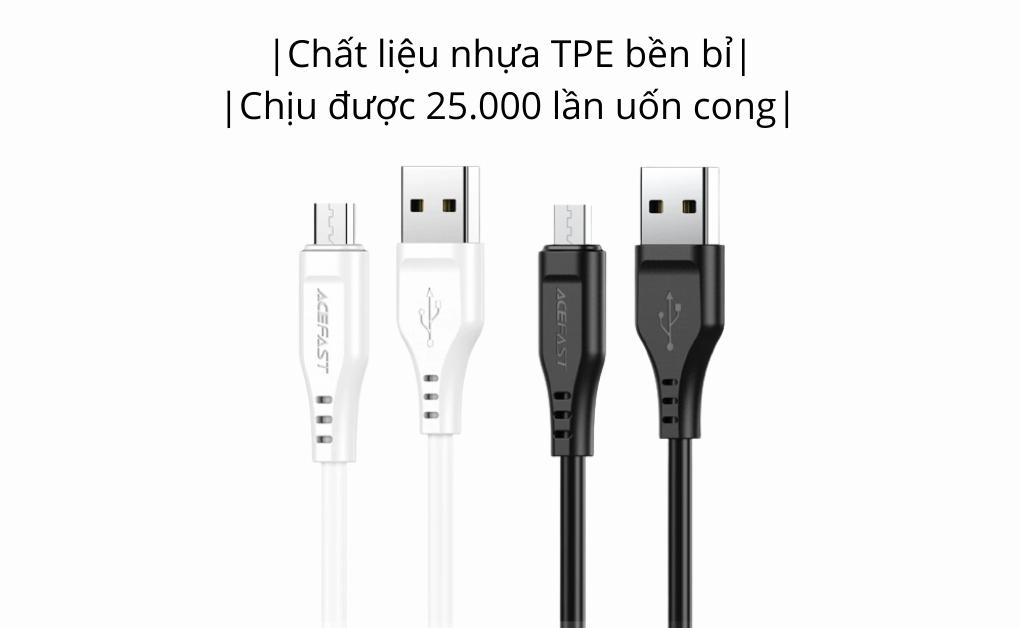 Cáp ACEFAST Micro (1.2m) vỏ nhựa - C3-09