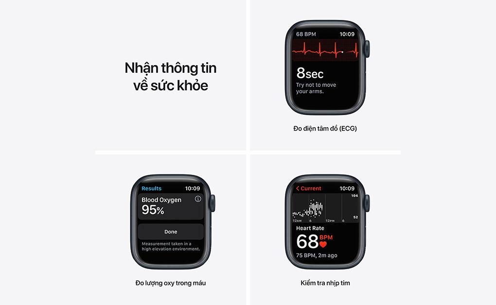 Apple Watch Series 7 41mm (4G) Viền nhôm - Dây cao su