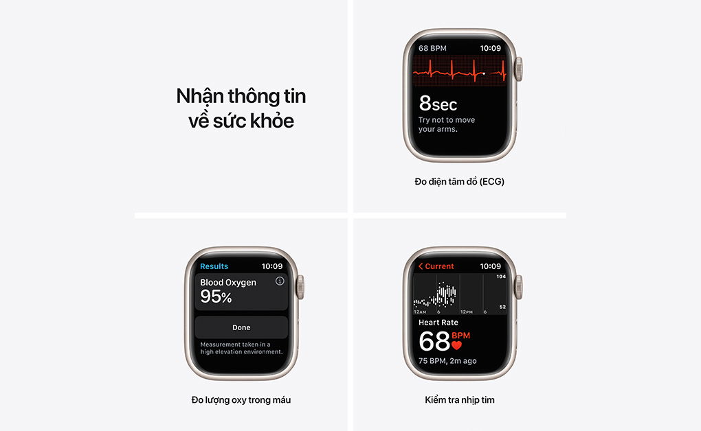 Apple Watch Series 7 41mm (GPS) Viền nhôm - Dây cao su