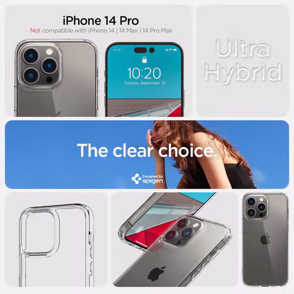 Ốp lưng Spigen iPhone 14 Pro Ultra Hybrid Crystal - ảnh 3