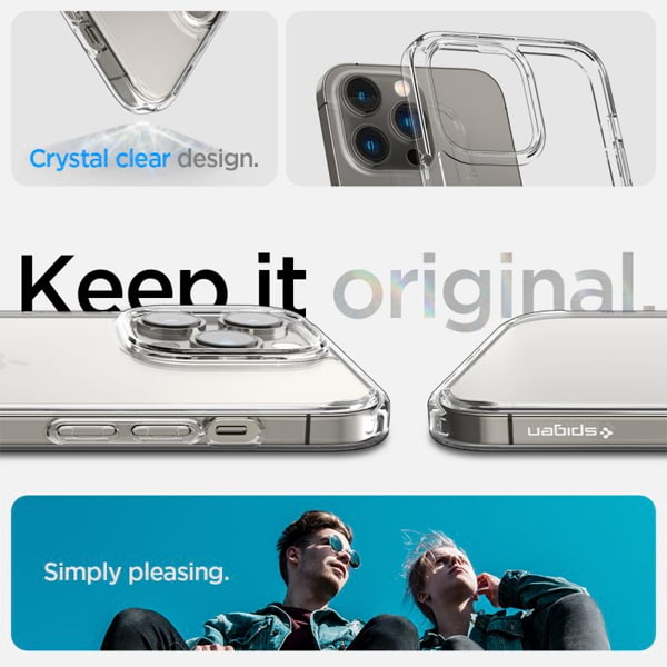 Ốp lưng iPhone 14 Pro Spigen Crystal Hybrid Magfit-Trong suốt