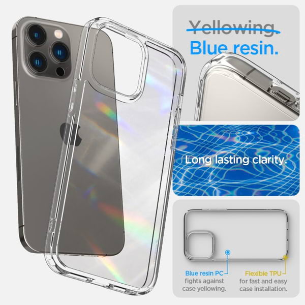 Ốp lưng iPhone 14 Pro Spigen Crystal Hybrid Magfit-Trong suốt
