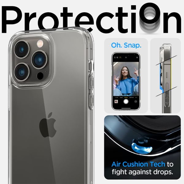 Ốp lưng iPhone 14 Pro Spigen Crystal Hybrid Magfit-Trong suốt