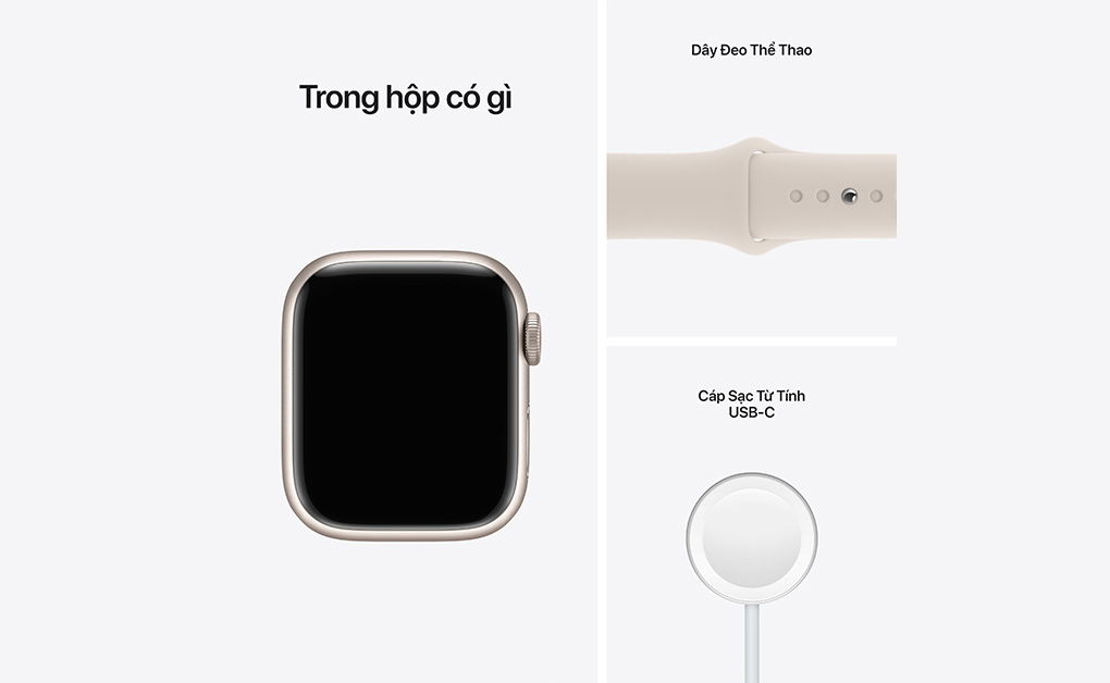 Apple Watch Series 7 41mm (GPS) Viền nhôm - Dây cao su